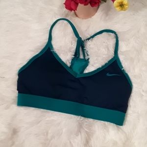 Nike  dry-fit triangle sport bra green&blue